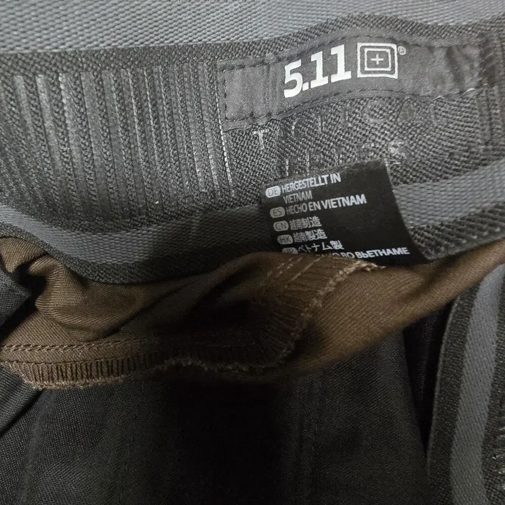 5.11 Tactical B-Class PDU Twill Pant Size 48 Unhemmed Teflon NWT 74326 Brown